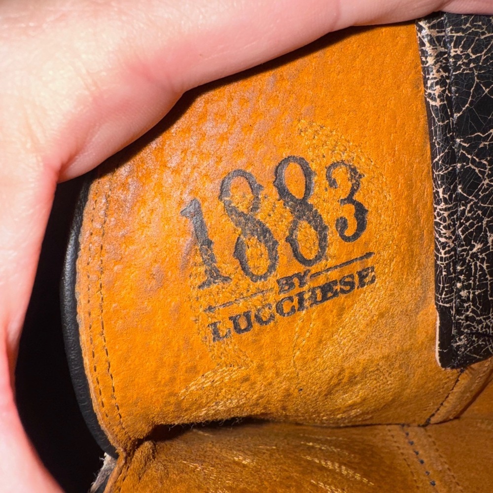1883 by Lucchese Distressed Crackle Leather Western Cowboy Boots 6.5 B - Picture 9 of 9